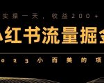 2023小而美的项目，实操一天，小红书引流爆客，收益保底200【揭秘】