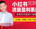 小红书流量盈利系统，不出境，不露脸（第二期急速版），轻松把流量变成米