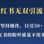 不用发视频发视频，小红书无双课一天引50+女粉，，小白也很容易上手拿到结果【仅揭秘】