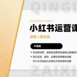 ，学会自己独立运营小红书账号许筐筺·小红书运营课，店铺运营等模块讲解，​笔记运营、规则、