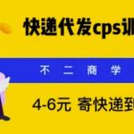 快递代发CPS，月入万元，绝对的很少有人知道的信息差项目，秘！