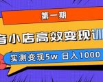 实测变现5w，日入1000【揭秘】抖音小店高效变现训练营（第一期）