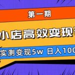 实测变现5w，日入1000【揭秘】抖音小店高效变现训练营（第一期）
