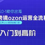 OZON入门到高阶全流程，从0-1助你出海，跨境ozon运营全流程