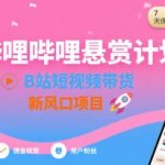 哔哩哔哩悬赏计划，B站短视频带货，7天佣金2807，新风口项目