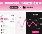 从0-1000W小红书爆款算法全攻略，时长1.5小时，干货满满