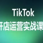 TikTok开店运营实战课程，TK跨境电商实操全流程