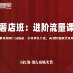 小红薯薯店商城卖货，进阶流量课，教你如何开店选品、如何系统引流，实现快速卖货变现