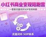 小红书商业变现陪跑营，轻IP矩阵 私域获客 聚光投流，一整套流量闭环SOP变现体系