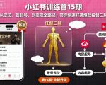 小红书训练营15期，从定位、到起号、到变现全路径，带你快速打通爆款任督二脉