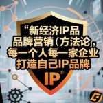 新经济IP品牌营销方法论，每一个人每一家企业都应该打造自己IP品牌