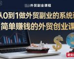 从0到1做外贸副业的系统课，简单賺钱的外贸创业课