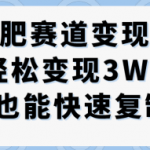 抖音减肥赛道变现，两种玩法轻松变现3W+，新手也能快速复制