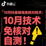 10月抖音掉线免核对技术，不保证百分百，自测
