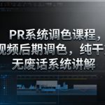 PR系统调色课程，视频后期调色，纯干货无废话系统讲解