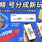 视频号分成新玩法，AI非遗文化流量巨大，小白10分钟搞定，完整教程