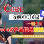 Coze扣子智能体工作流一键生成“SORA2产品信息“短视频，全流程保姆级教学