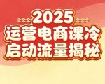 2025小红书运营电商课：新手实战＋冷启动＋流量揭秘