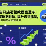 淘宝开店运营教程直通车，从基础到进阶，提升店铺流量，转化率和整体运营效率（更新11月）