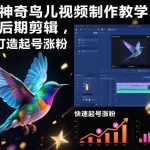 爆款神奇鸟儿视频制作教学，创意后期剪辑，快速打造起号涨粉