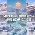 700万播放的治愈系视频制作流程，快速爆流涨粉接广变现