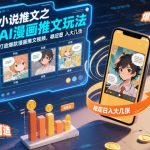 小说推文之AI漫画推文玩法，打造爆款漫画推文视频，稳定日入大几张