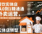 餐饮实体店从0到1精通外卖运营，手把手教你打造高销量外卖店