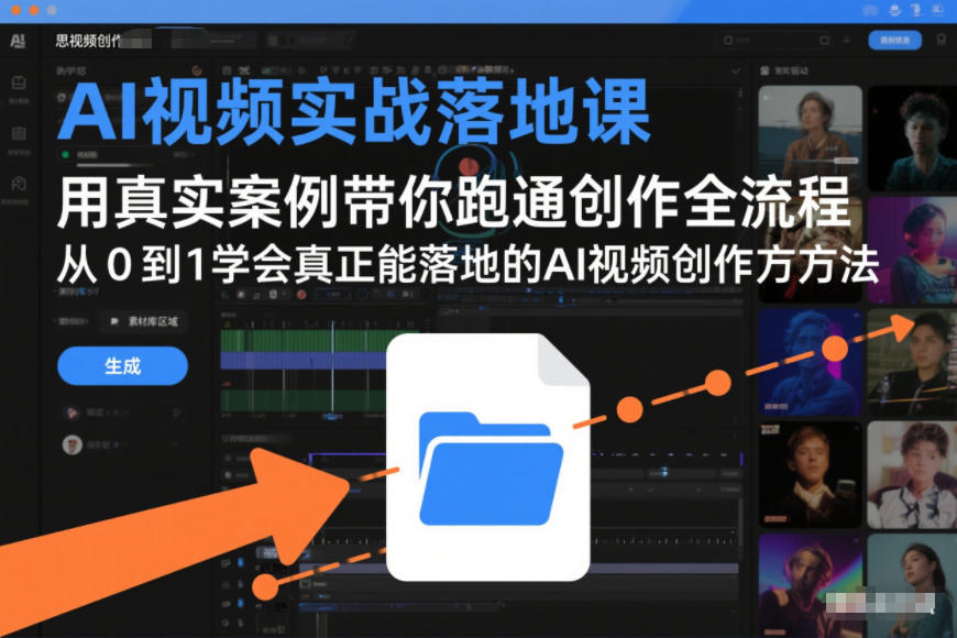 AI视频实战落地课,用真实案例带你跑通创作全流程,从0到1学会真正能落地的AI视频创作方法
