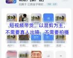宝子哥头部团队短视频带货，以混剪为主，不需要真人出镜，不需要拍摄【更新12月】