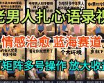 AI制作老男人扎心语录，5分钟一条，操作简单，流量非常大，保姆级教程