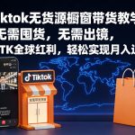 Tiktok无货源橱窗带货教学，无需囤货，无需出镜，抢占TK全球红利，轻松实现月入过1W