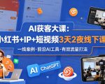 AI获客大课小红书+IP+短视频3天2夜线下课，用最真实的一线案例，最前沿的AI工具，最有效的流量打法（完整版）
