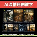 抖音58W粉丝博主的AI温情短剧玩法，条条爆款，伙伴计划+精选独家收益，商单收徒等（更新6月）
